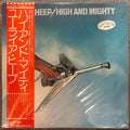 Uriah Heep, High And Mighty (Japan 1st press promo 見本盤 white label LP) with OBI P-10196B
