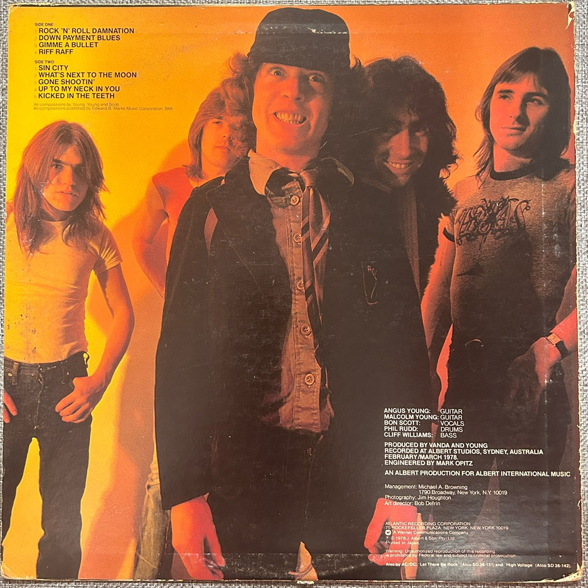 AC/DC, Powerage (Japan 1st press promo 見本盤 white label LP) NO OBI P-10533A