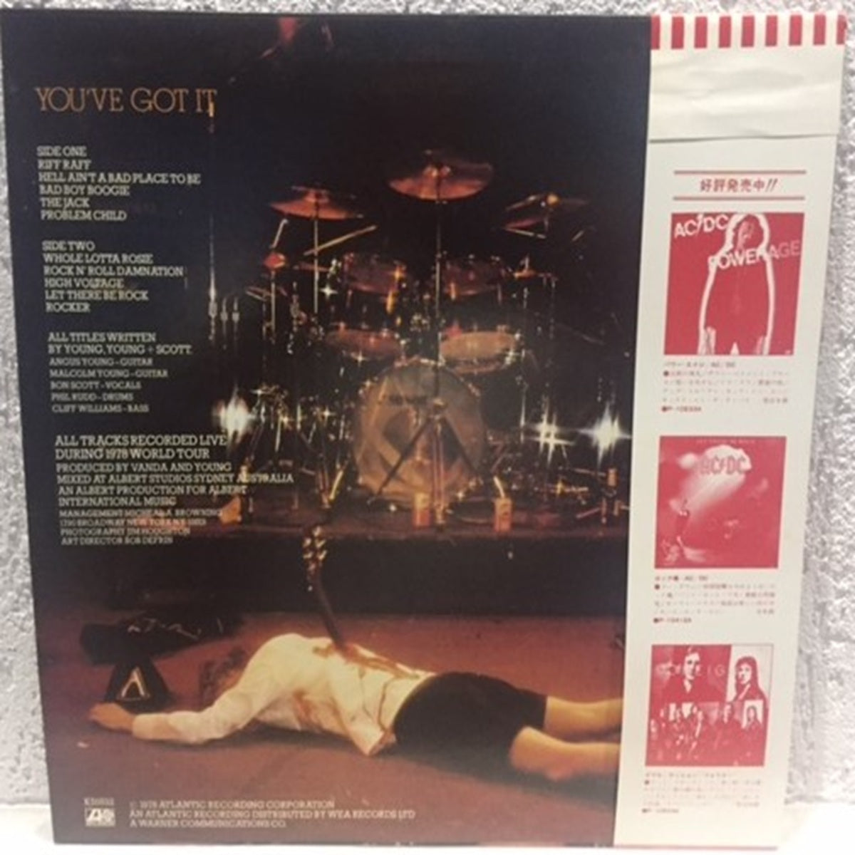 AC/DC, If You Want Blood You've Got It (Japan 1st press promo 見本盤 white label LP) with OBI P-10618A