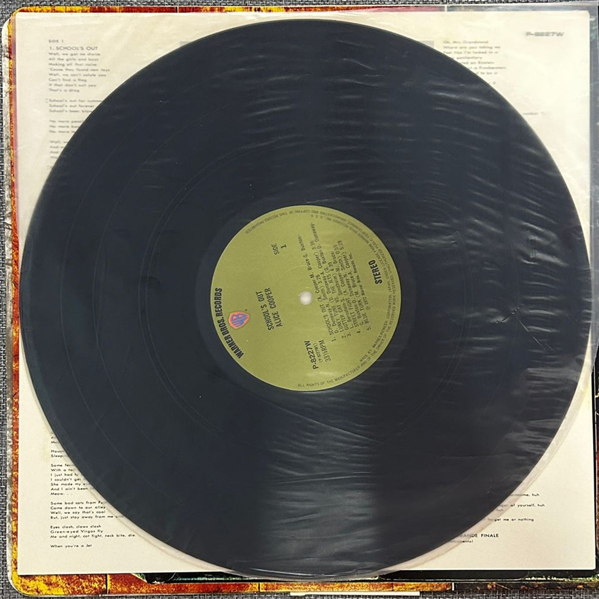 Alice Cooper, School's Out (Japan 1st press LP) with OBI , banknote and inner sleeve P-8227W