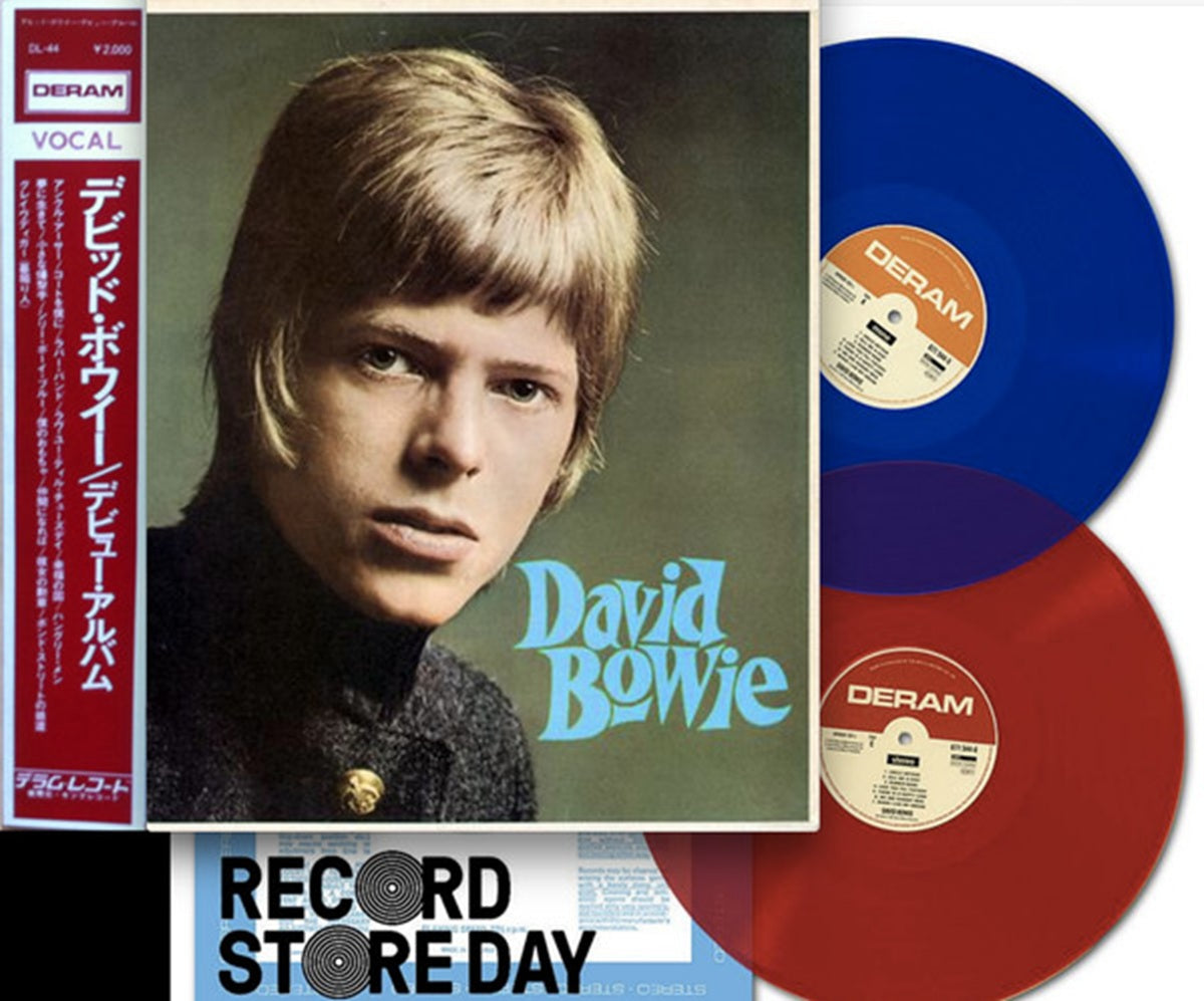 David Bowie, David Bowie (Japan Limited Edition Red and Blue 2LP) with OBI & sticker PROT-7024/5