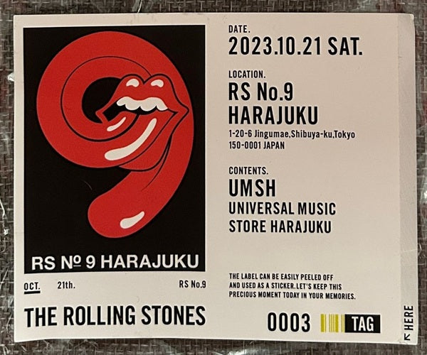 The Rolling Stones, Hackney Diamonds (Limited Edition RS No.9 HARAJUKU Japan Red Wax) with OBI, post card, hand towel, RS No.9 sticker PROT-7260