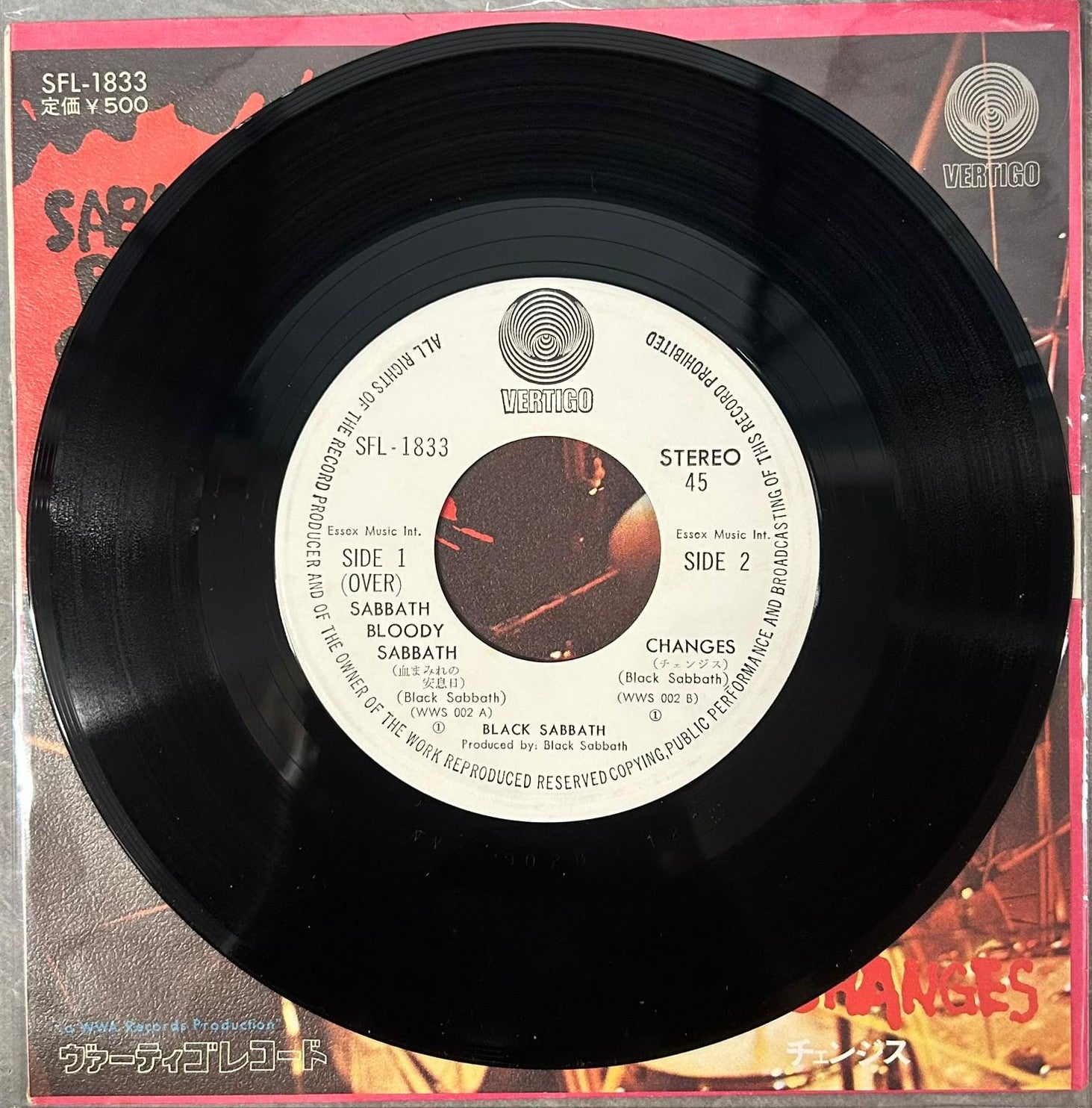 Black Sabbath: Sabbath Bloody Sabbath / Changes (Japan 1st press 7'') SFL-1833