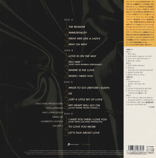 Celine Dion, Let's Talk About Love 25th Anniversary Edition (Japan Limited Edition Orange Wax 2LP) with OBI	SIJP-127/8